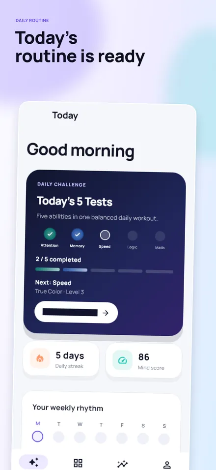 Today's routine is ready