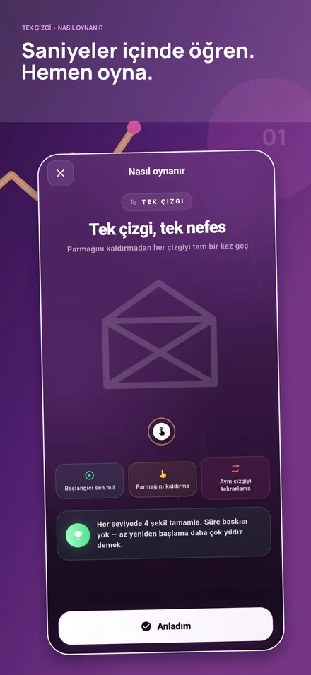 Saniyeler içinde öğren. Hemen oyna.